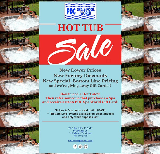 Hot Tub Sale Near Lehigh Valley Poconos PDC Spa Pool World