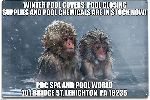 Winter Pool Covers, Pool Closing Supplies and Pool Closing Chemicals are in stock now!
