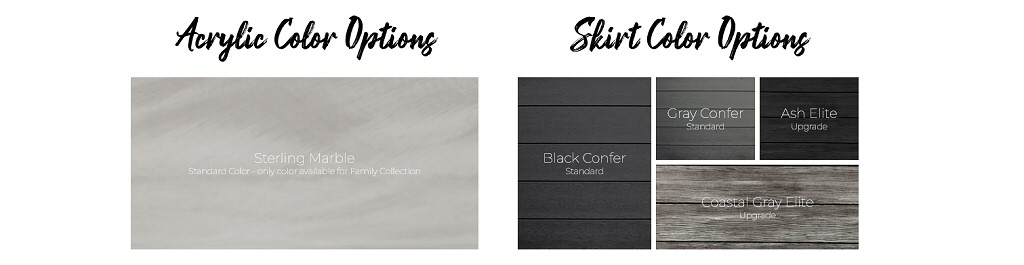 Dynasty Family Spa 11ft Oasis SL Acrylic and Skirt Color Options