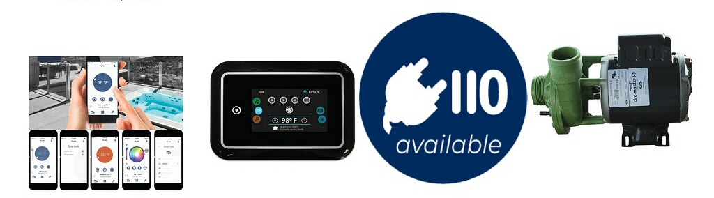 Optional Features On Bimini 2 Person Hot Tub Wifi Remote Top Side Controls 110Volt Electrical Circulation Pump 220V Only