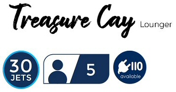 Treasure Cay 5 Person Hot Tub 110 volts 30 Jets Lounger Hot Tub