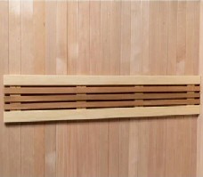 Sauna Backrest Designs Six Bar Curved Latte Backrest Lehigh Valley Poconos at PDC Spa and Pool World