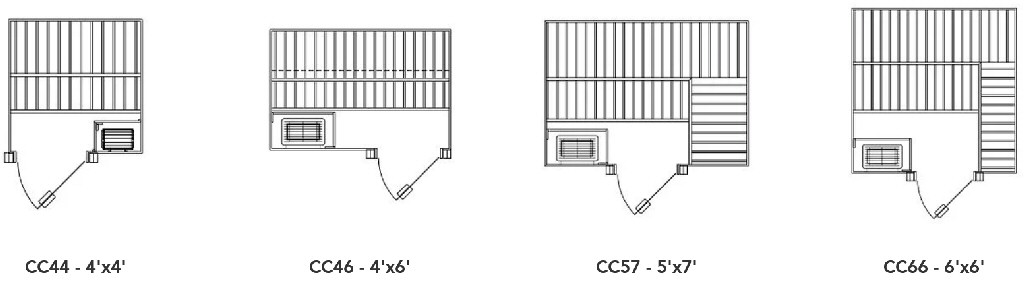 Custom Cut Sauna CAD Drawings 