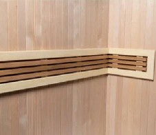 Sauna Backrest Designs Reflections Bracket Backrest Lehigh Valley Poconos at PDC Spa and Pool World